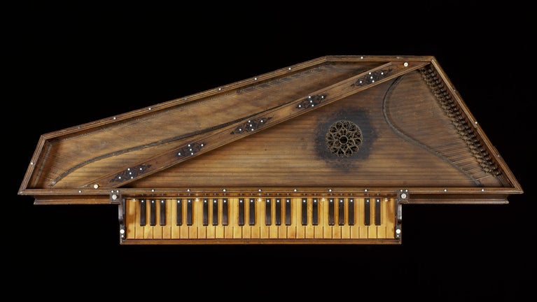 Virginals by Marcus Siculus, Sicily, 1540, the oldest signed and dated instrument in the collection, at Fenton House.